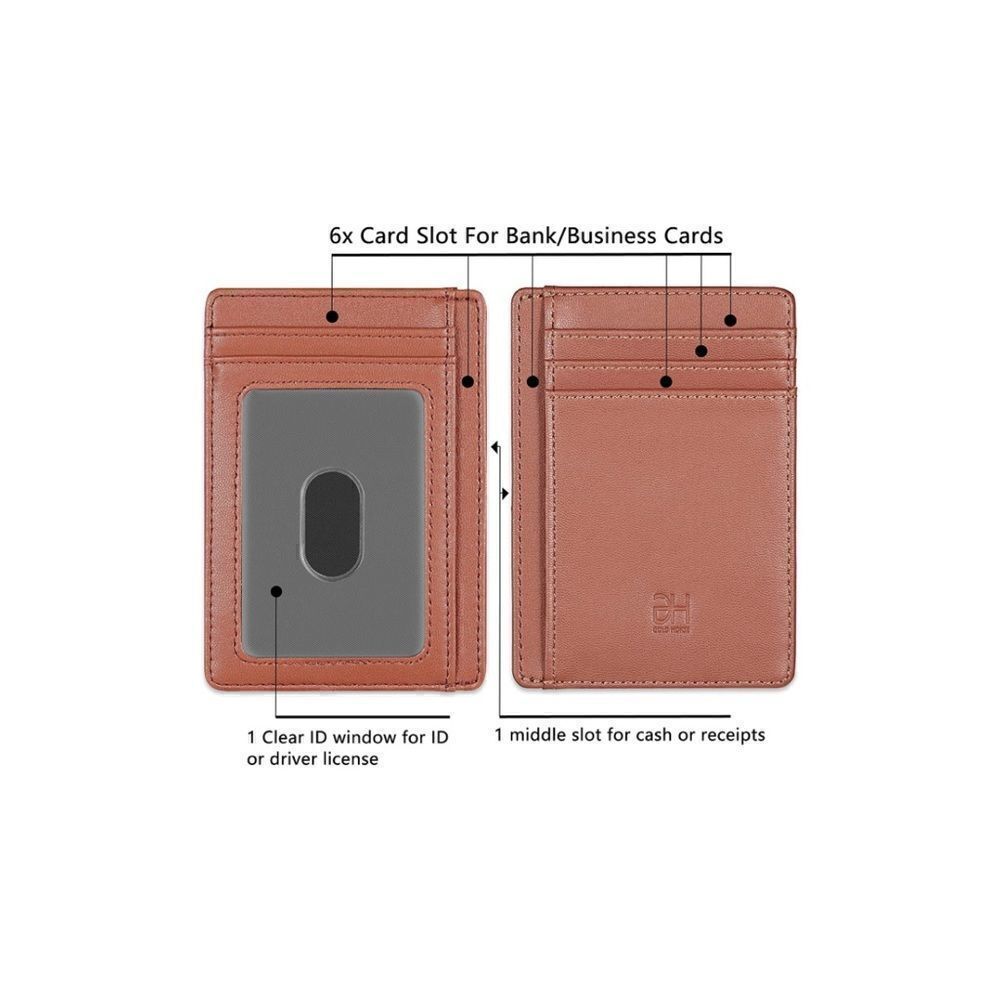 Leather Compact Card Holder Wallet - Picture 2 of 3